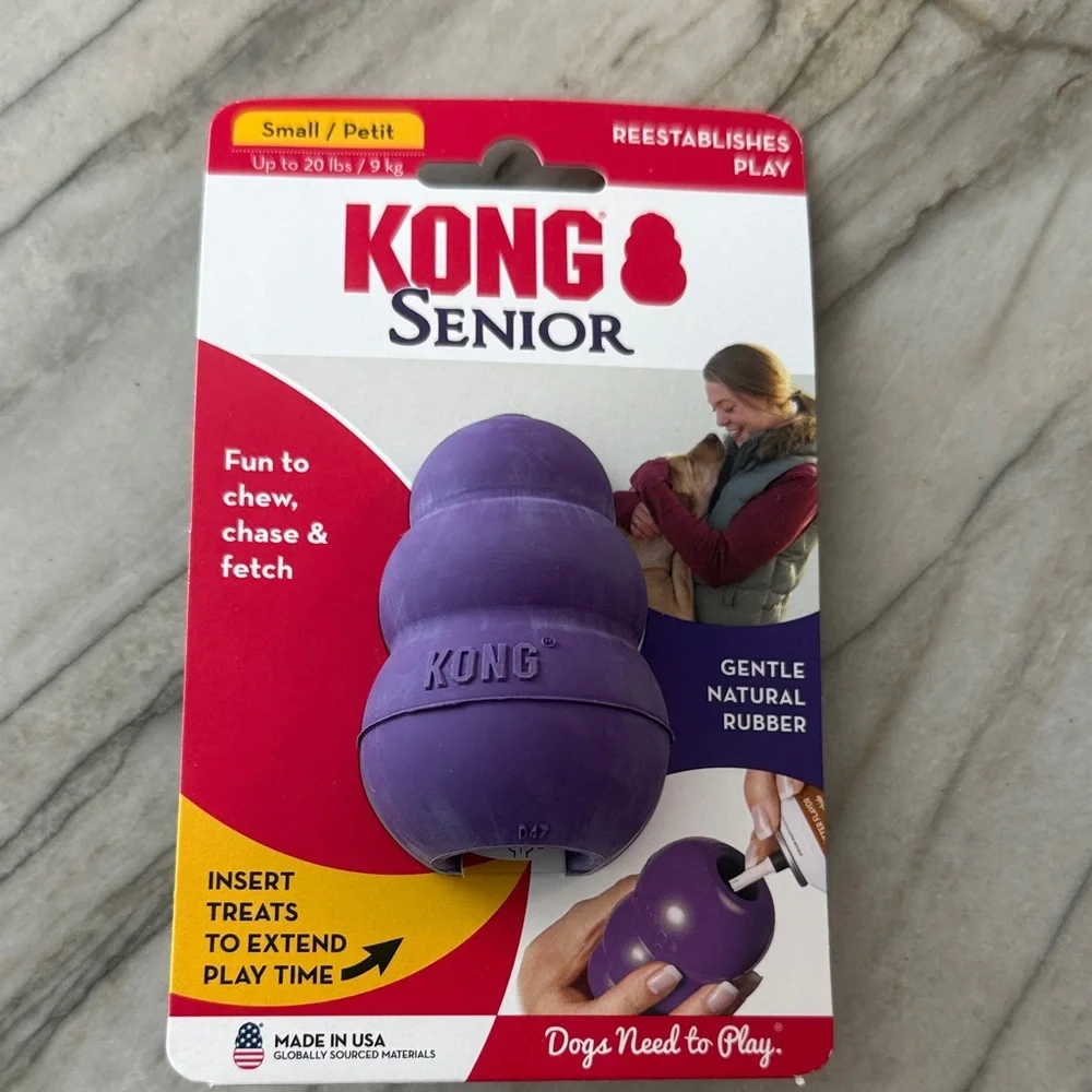KONG Senior Gentle Purple Chew Toy SMALL - Picture 1 of 3